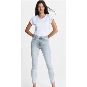 Rag & Bone Gray Acid Wash Cate Mid Rise Ankle Skinny Jeans 27 NWT MSRP $228